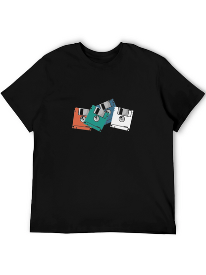 Retro Floppy Disk Graphic T-Shirt
