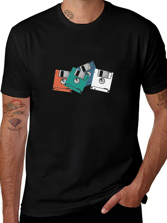 Retro Floppy Disk Graphic T-Shirt