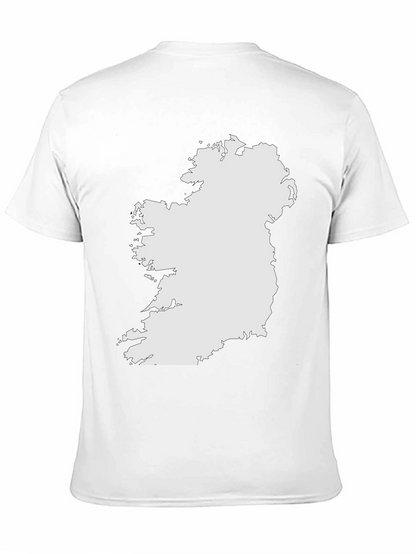 Ireland Map Graphic Tee - Black Cotton T-Shirt