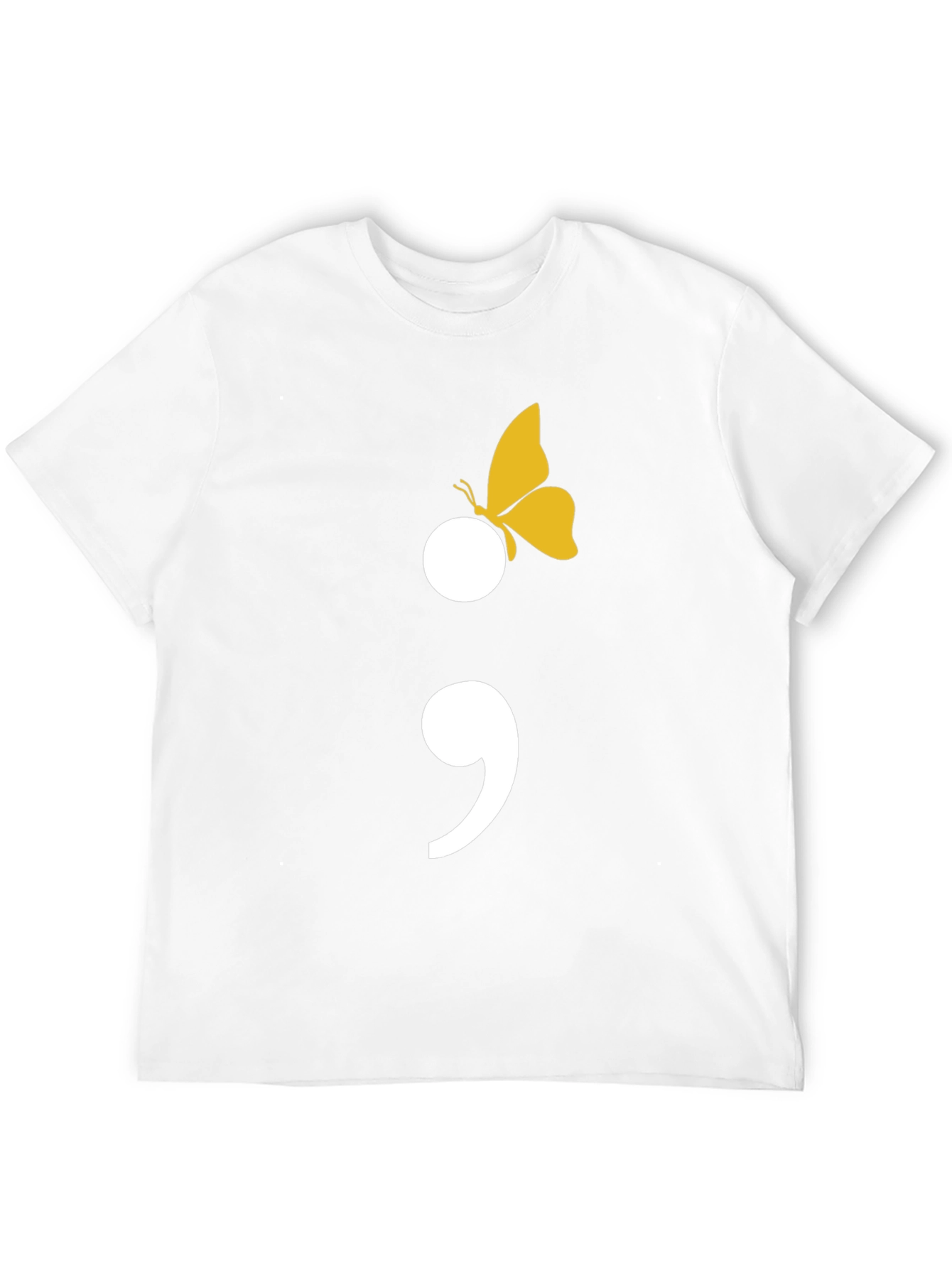 Semicolon Butterfly Graphic Tee - Mental Health Awareness