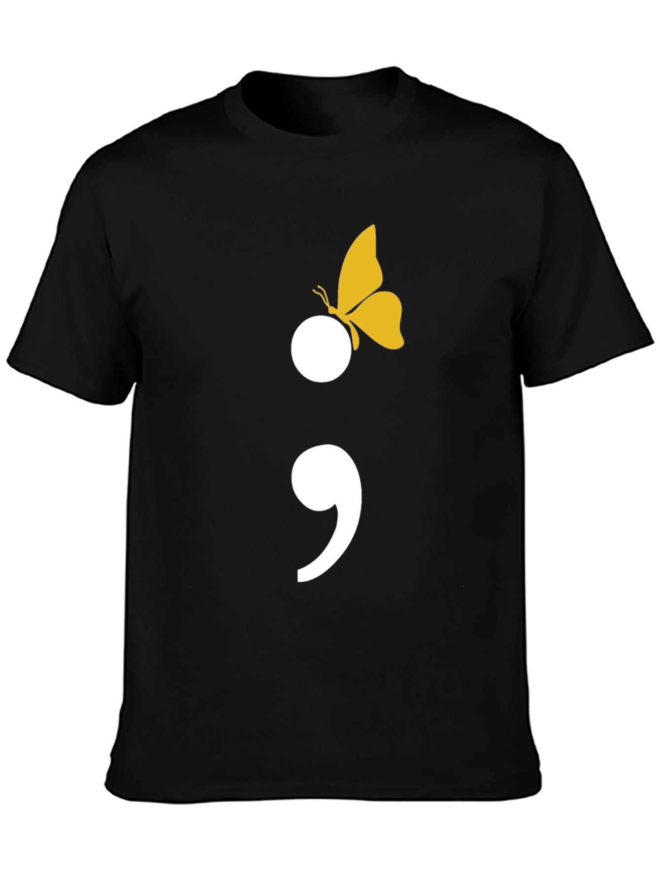 Semicolon Butterfly Graphic Tee - Mental Health Awareness