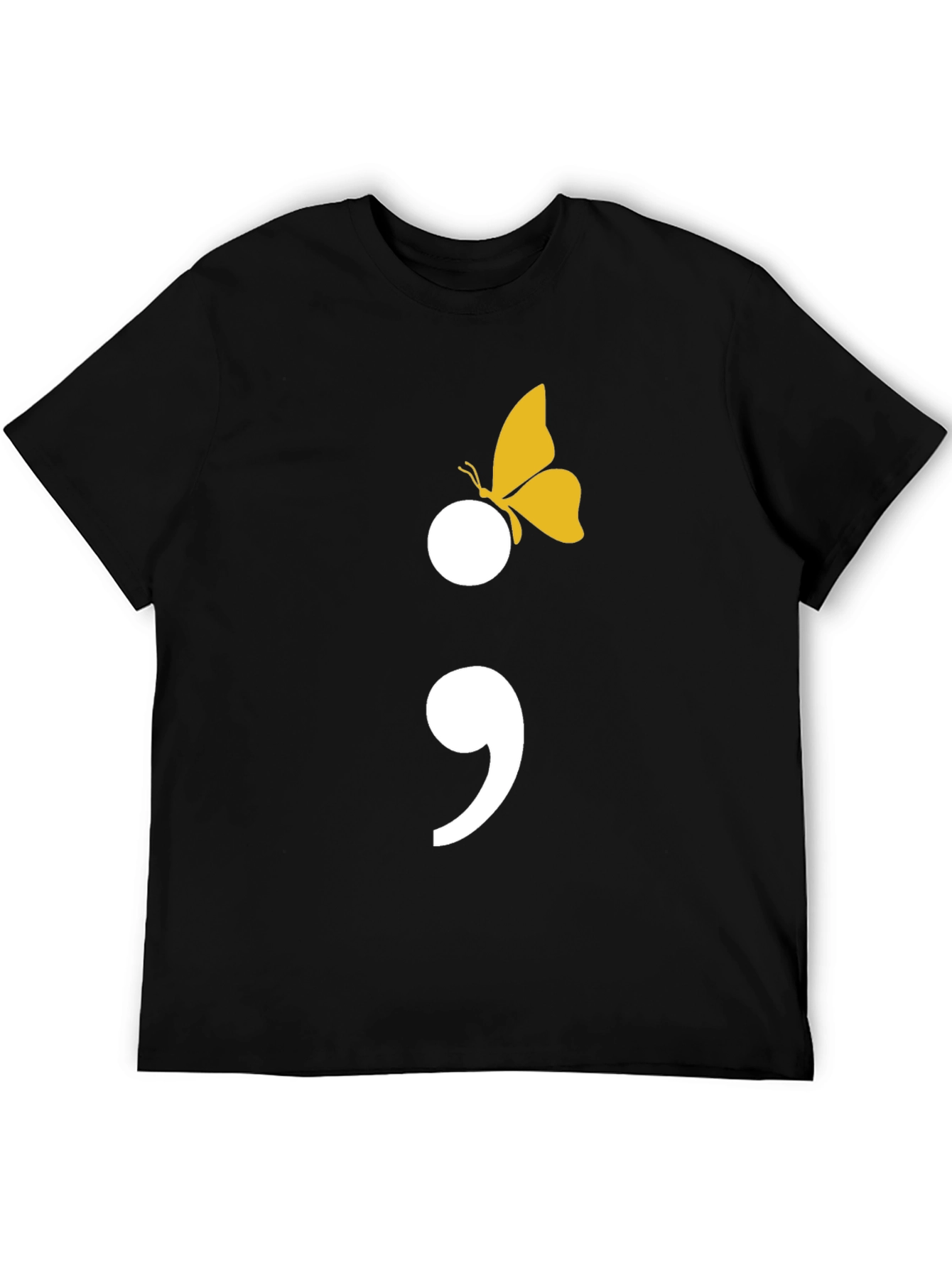 Semicolon Butterfly Graphic Tee - Mental Health Awareness