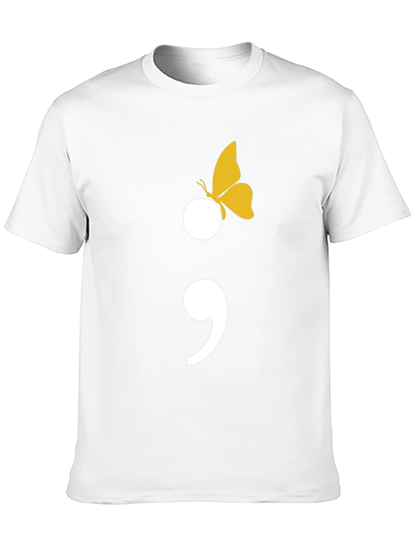 Semicolon Butterfly Graphic Tee - Mental Health Awareness