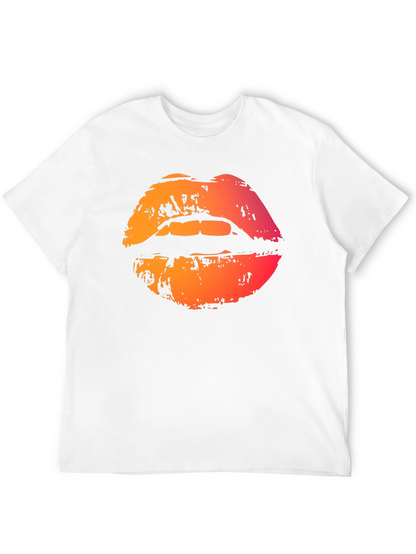 Lips Graphic Black T-Shirt - Bold Statement Tee