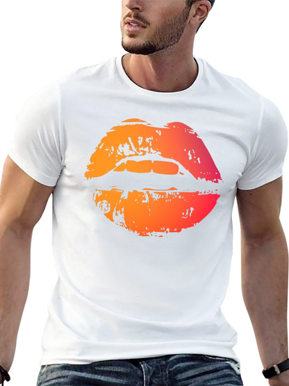 Lips Graphic Black T-Shirt - Bold Statement Tee