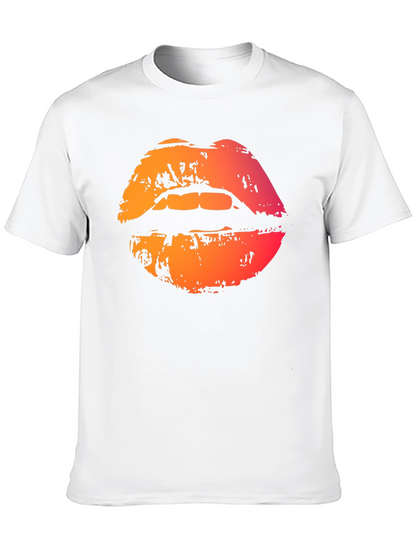 Lips Graphic Black T-Shirt - Bold Statement Tee