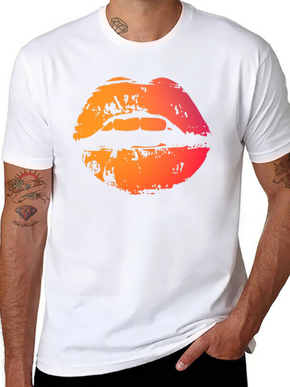 Lips Graphic Black T-Shirt - Bold Statement Tee