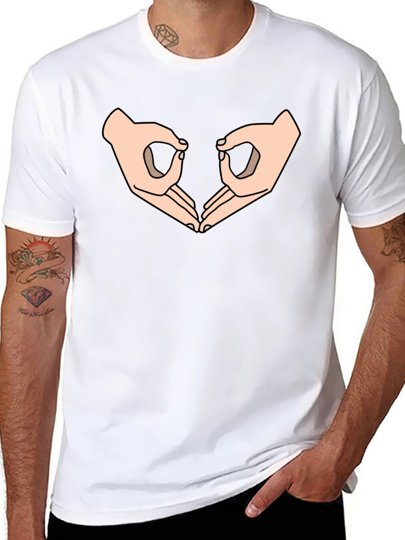 Circle Game Graphic Tee - Black Cotton