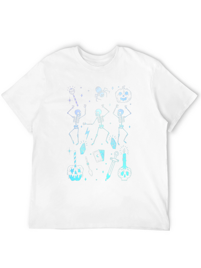 Halloween Skeleton Graphic Black T-Shirt