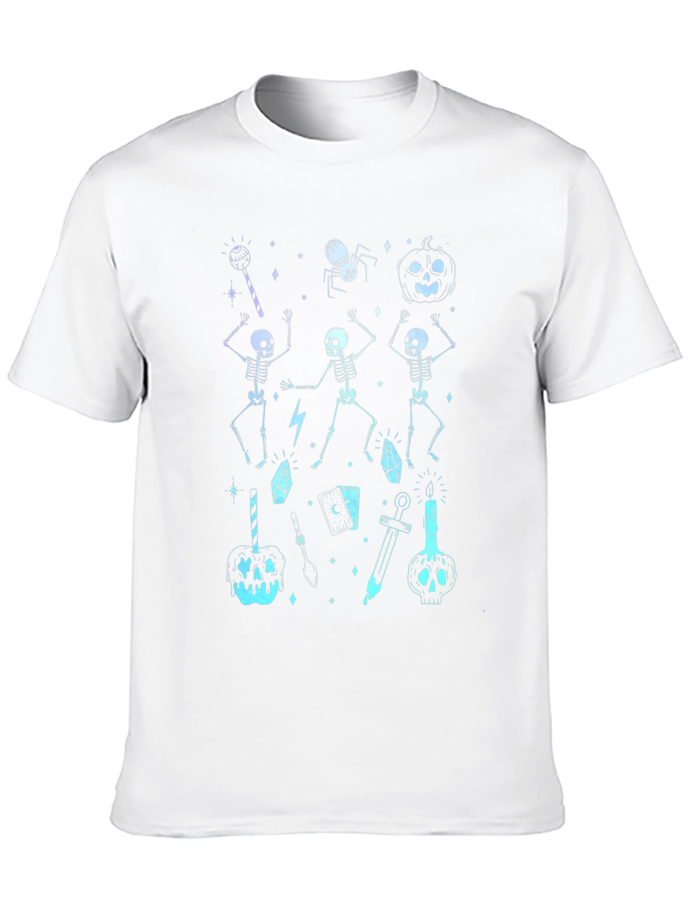 Halloween Skeleton Graphic Black T-Shirt