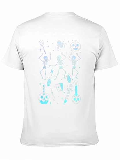 Halloween Skeleton Graphic Black T-Shirt