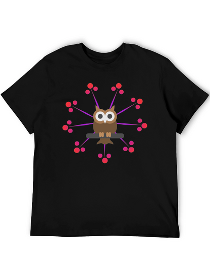 Owl Perched T-Shirt - Unique Graphic Tee