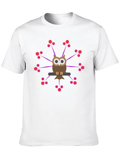 Owl Perched T-Shirt - Unique Graphic Tee