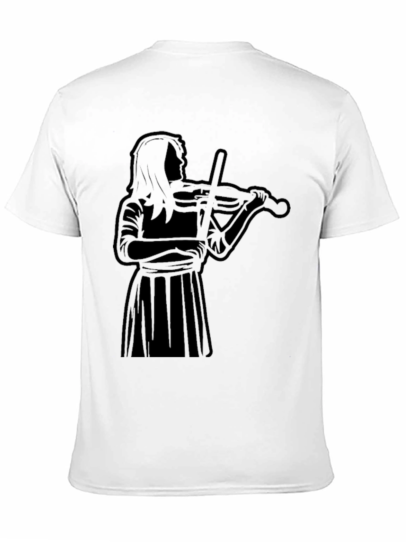 Violinist Silhouette Black T-Shirt