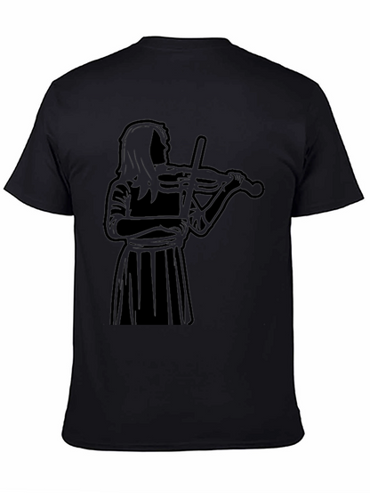 Violinist Silhouette Black T-Shirt