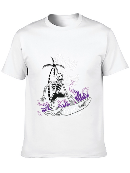 Live Long Surf T-Shirt - Black Graphic Tee