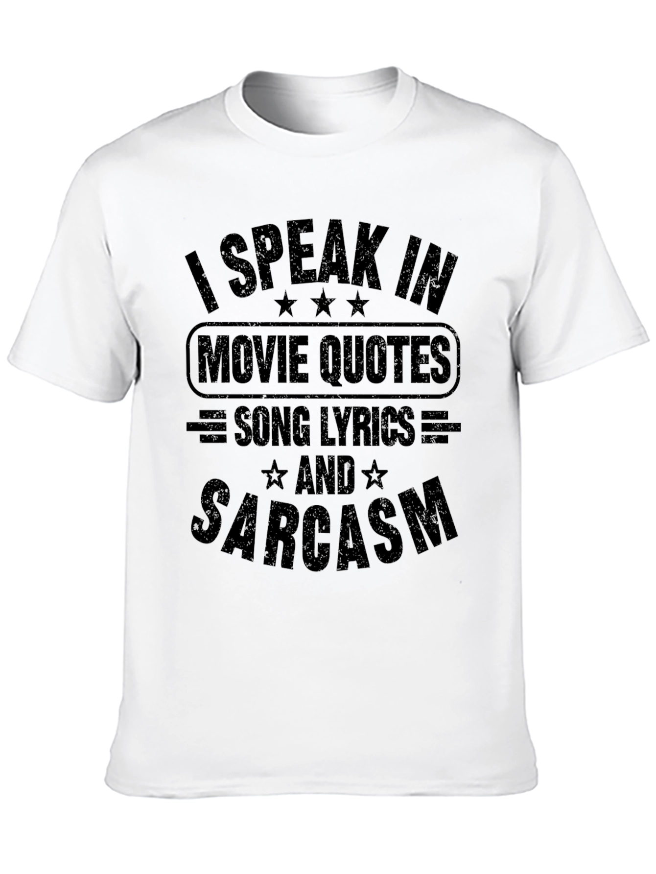 Movie Quotes Song Lyrics & Sarcasm Black T-Shirt