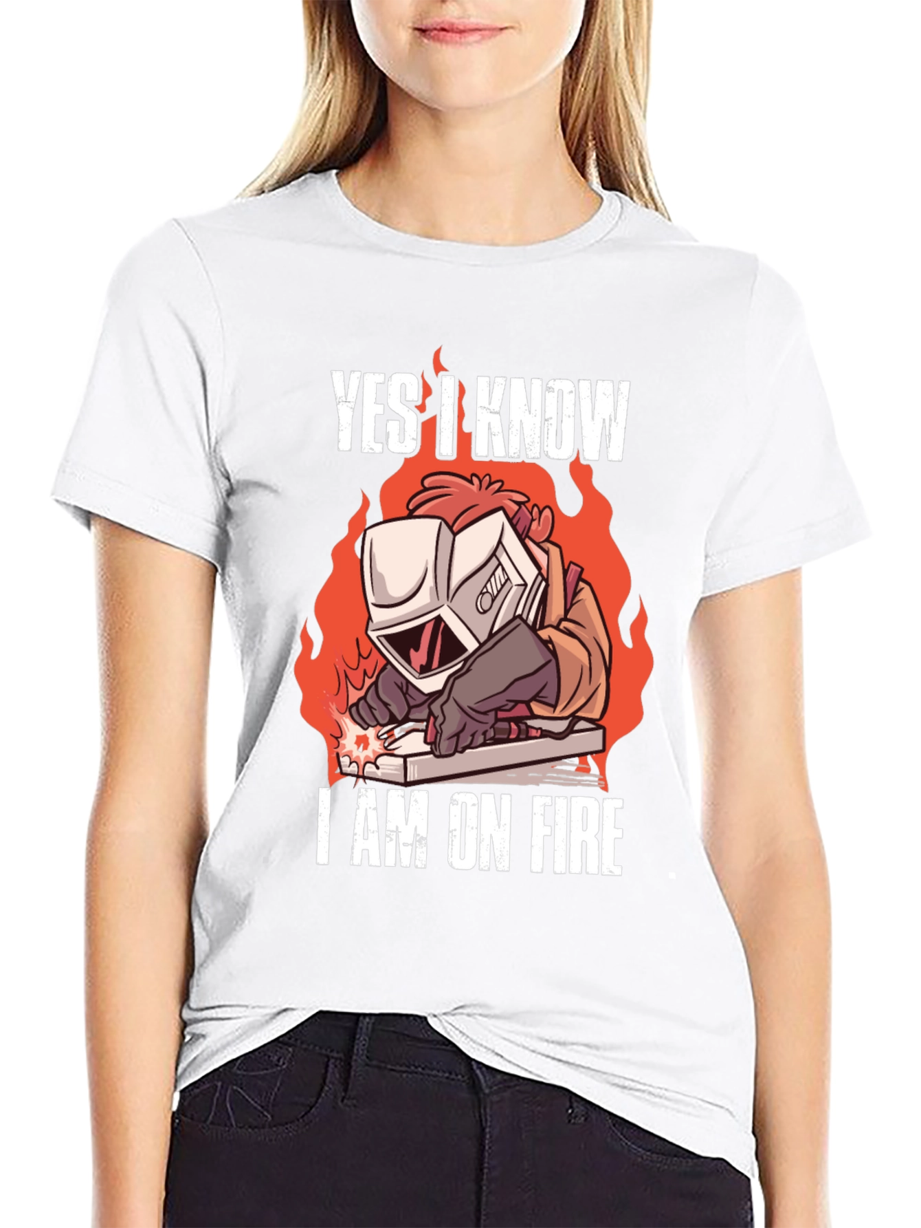Yes I Know Im On Fire Welding T-Shirt