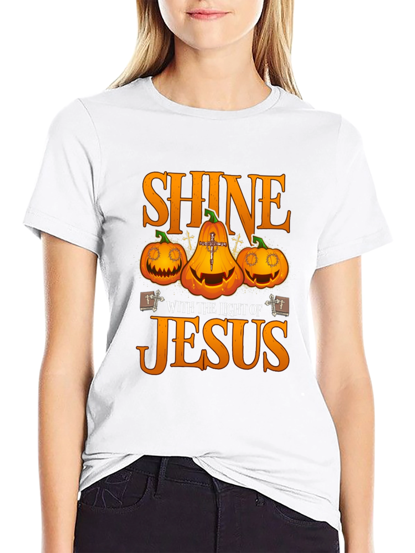 Shine with the Light of Jesus Halloween T-Shirt