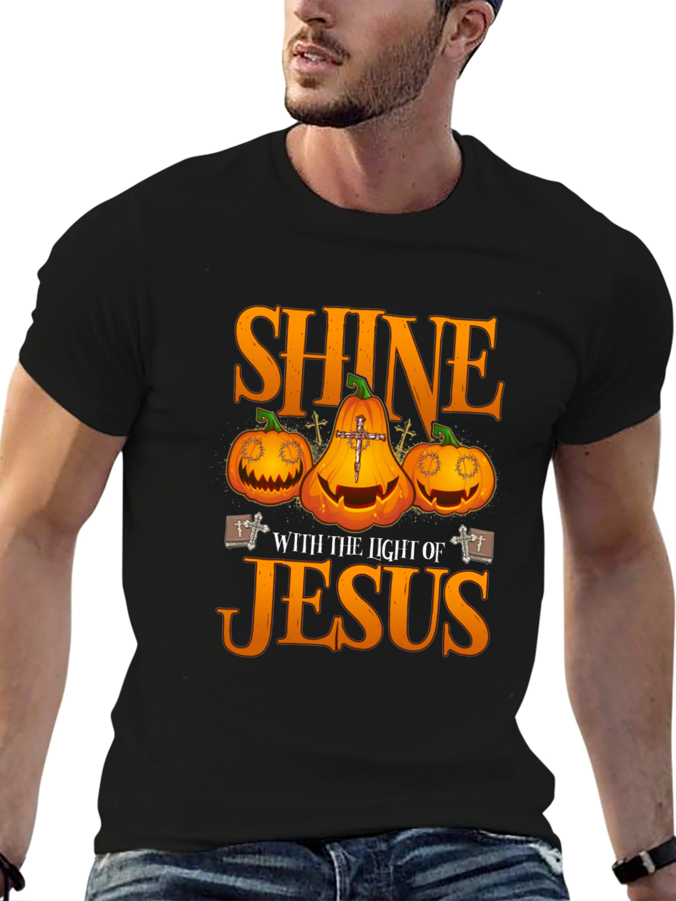 Shine with the Light of Jesus Halloween T-Shirt