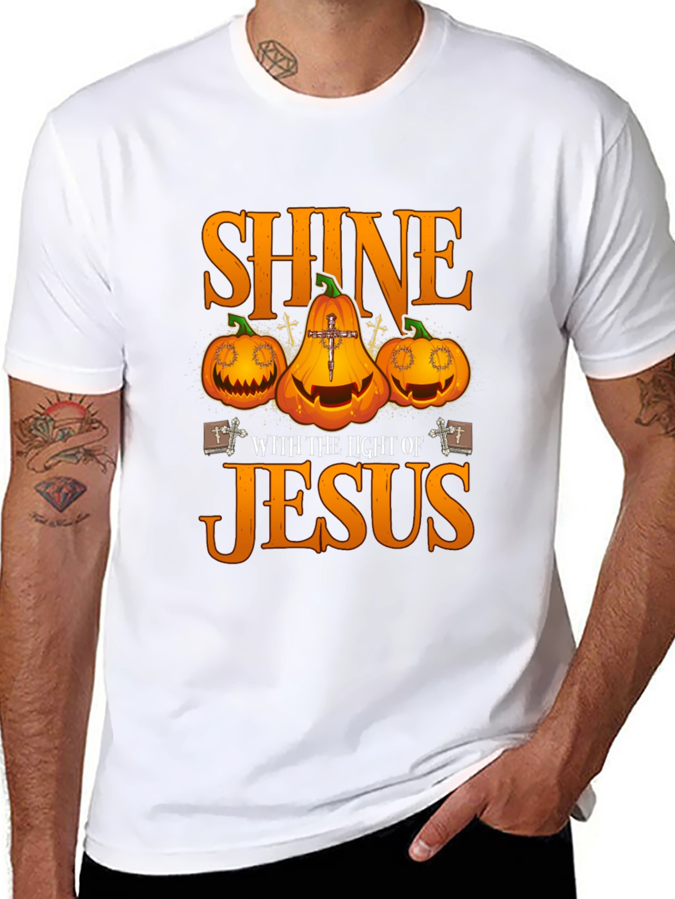 Shine with the Light of Jesus Halloween T-Shirt