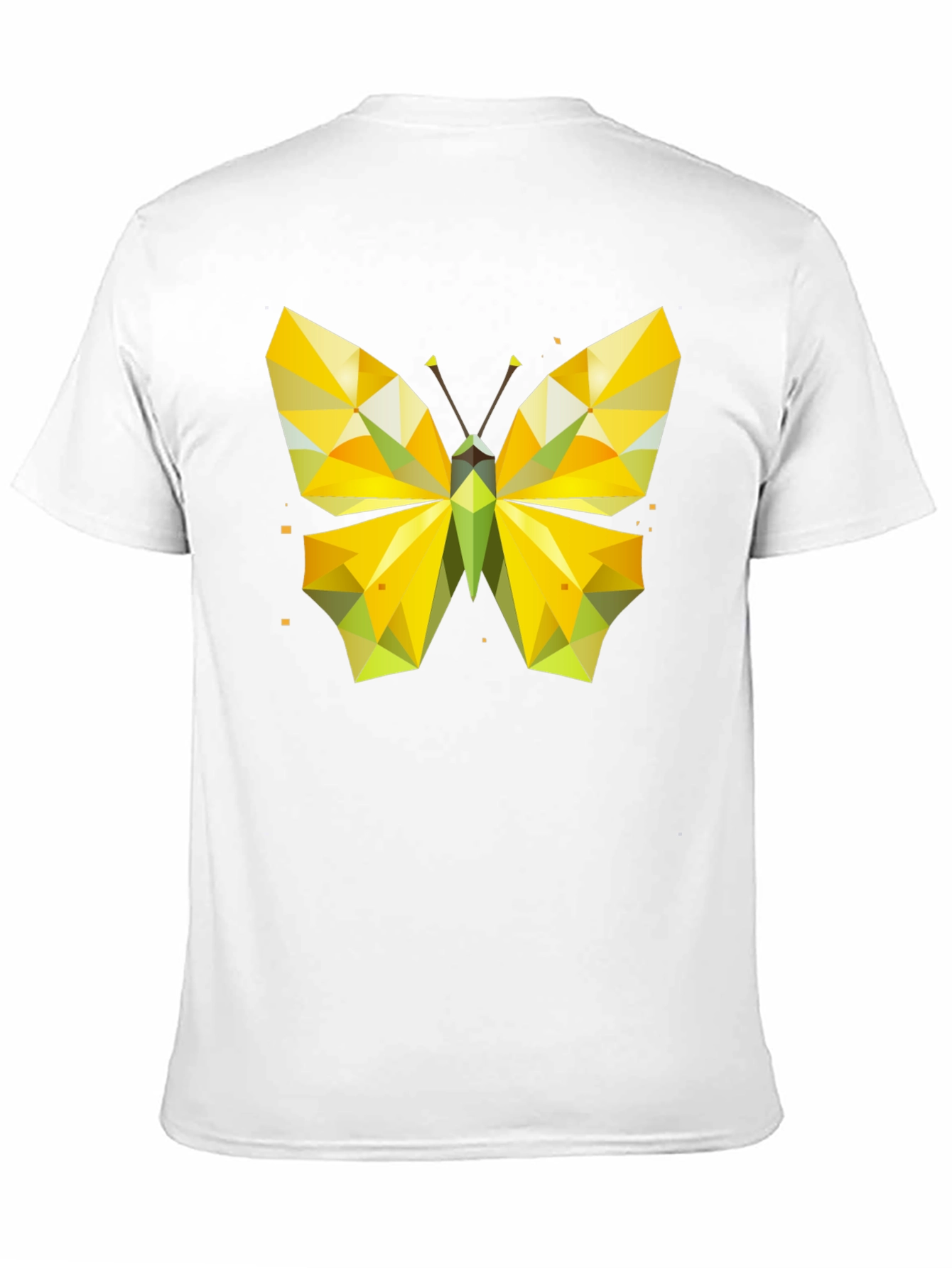 Geometric Butterfly Graphic Tee - Stylish Mens Black T-Shirt