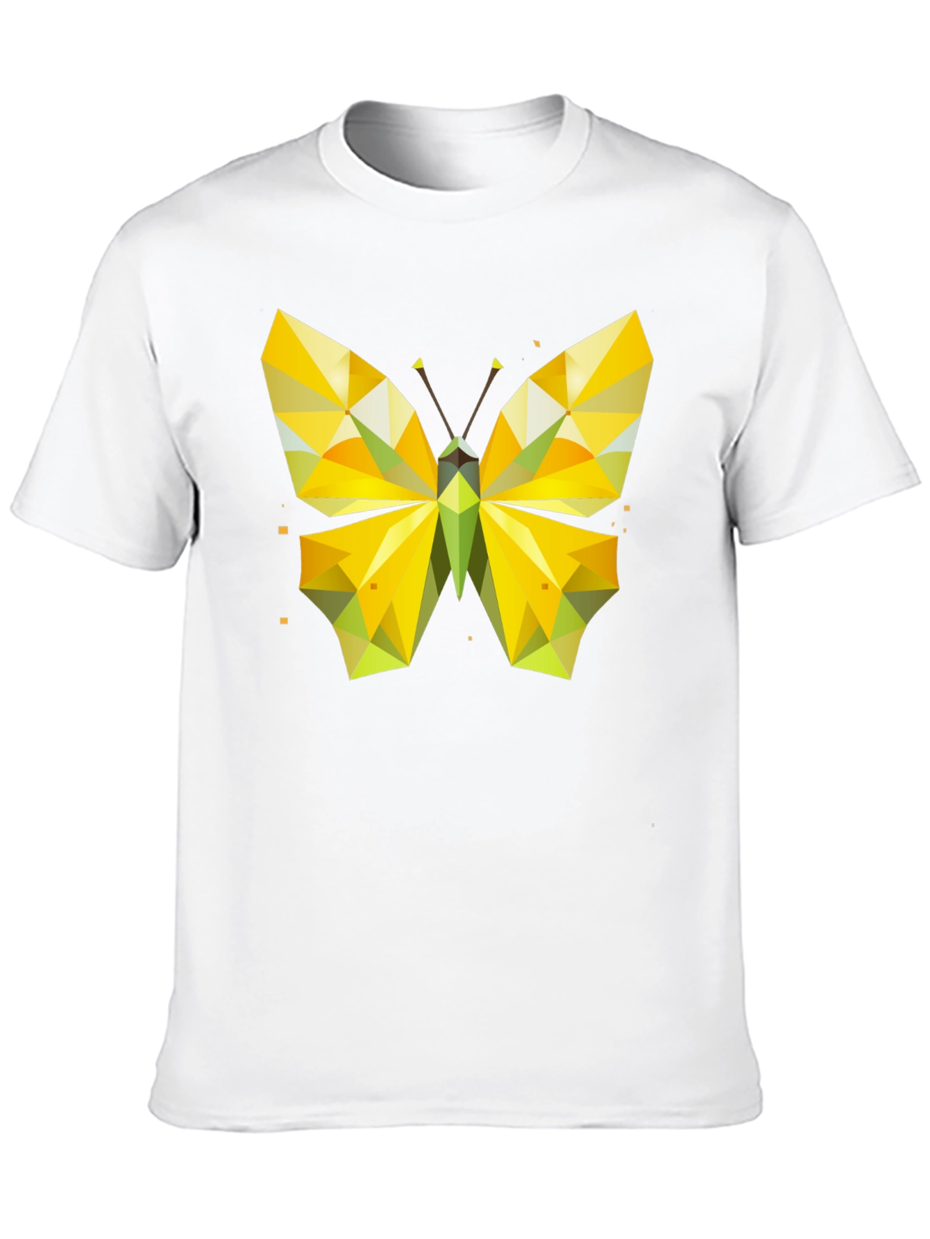Geometric Butterfly Graphic Tee - Stylish Mens Black T-Shirt