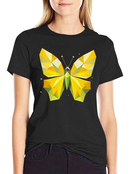 Geometric Butterfly Graphic Tee - Stylish Mens Black T-Shirt