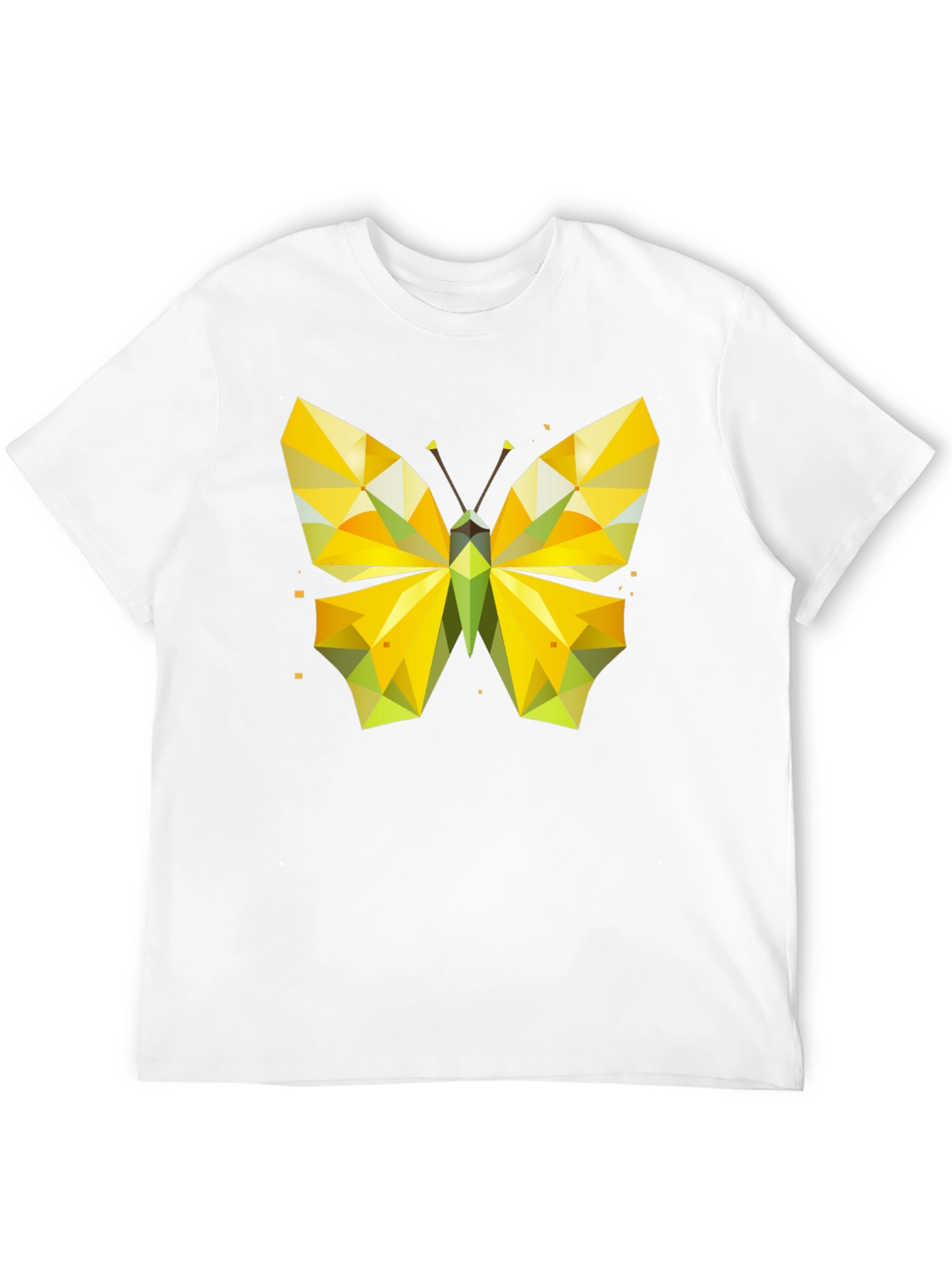 Geometric Butterfly Graphic Tee - Stylish Mens Black T-Shirt