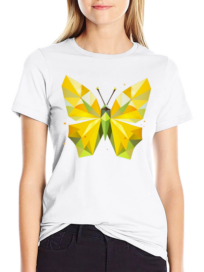 Geometric Butterfly Graphic Tee - Stylish Mens Black T-Shirt