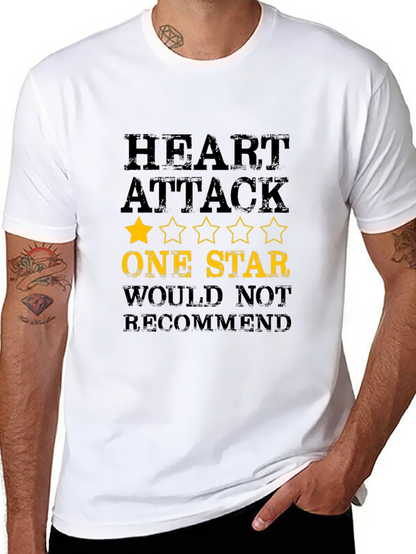 Heart Attack One Star T-Shirt - Funny Graphic Tee