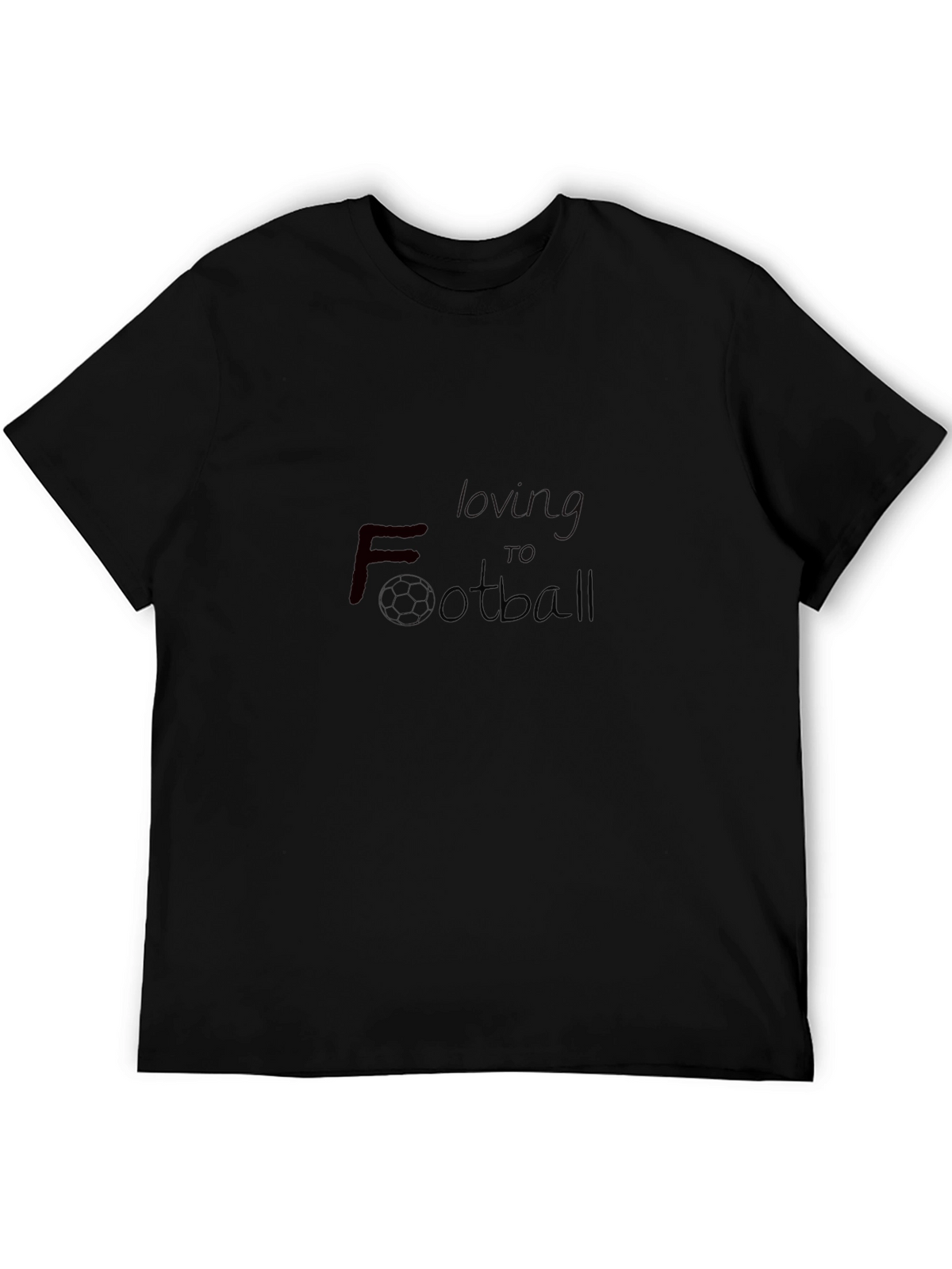 Loving Football Black T-Shirt