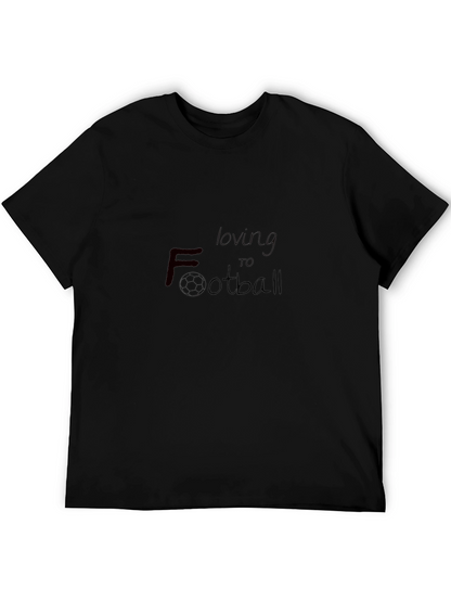 Loving Football Black T-Shirt