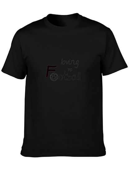Loving Football Black T-Shirt