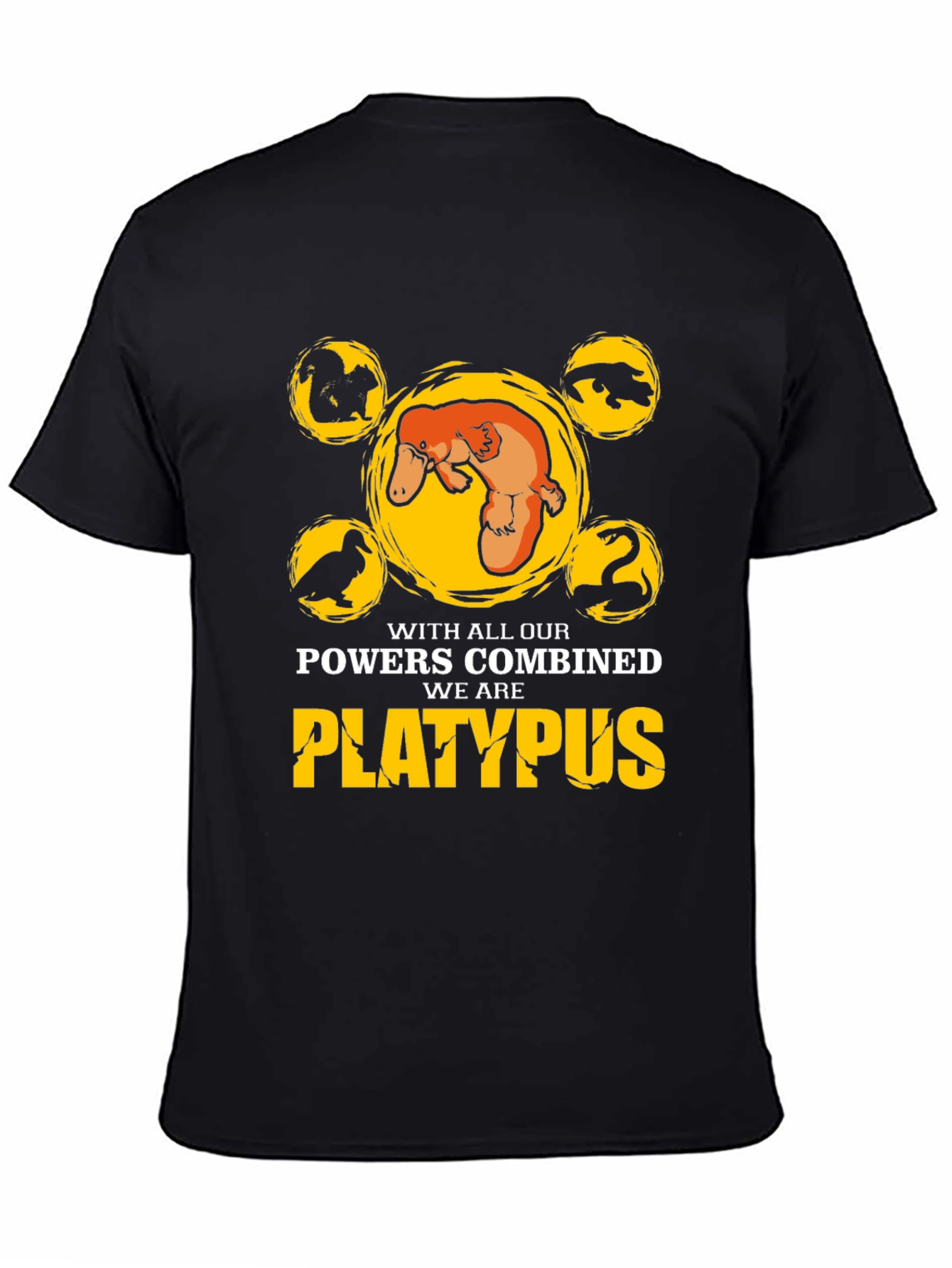 Platypus Powers Combined T-Shirt - Unique Design
