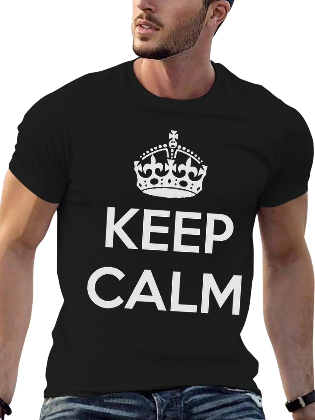 Keep Calm Graphic Tee - Black