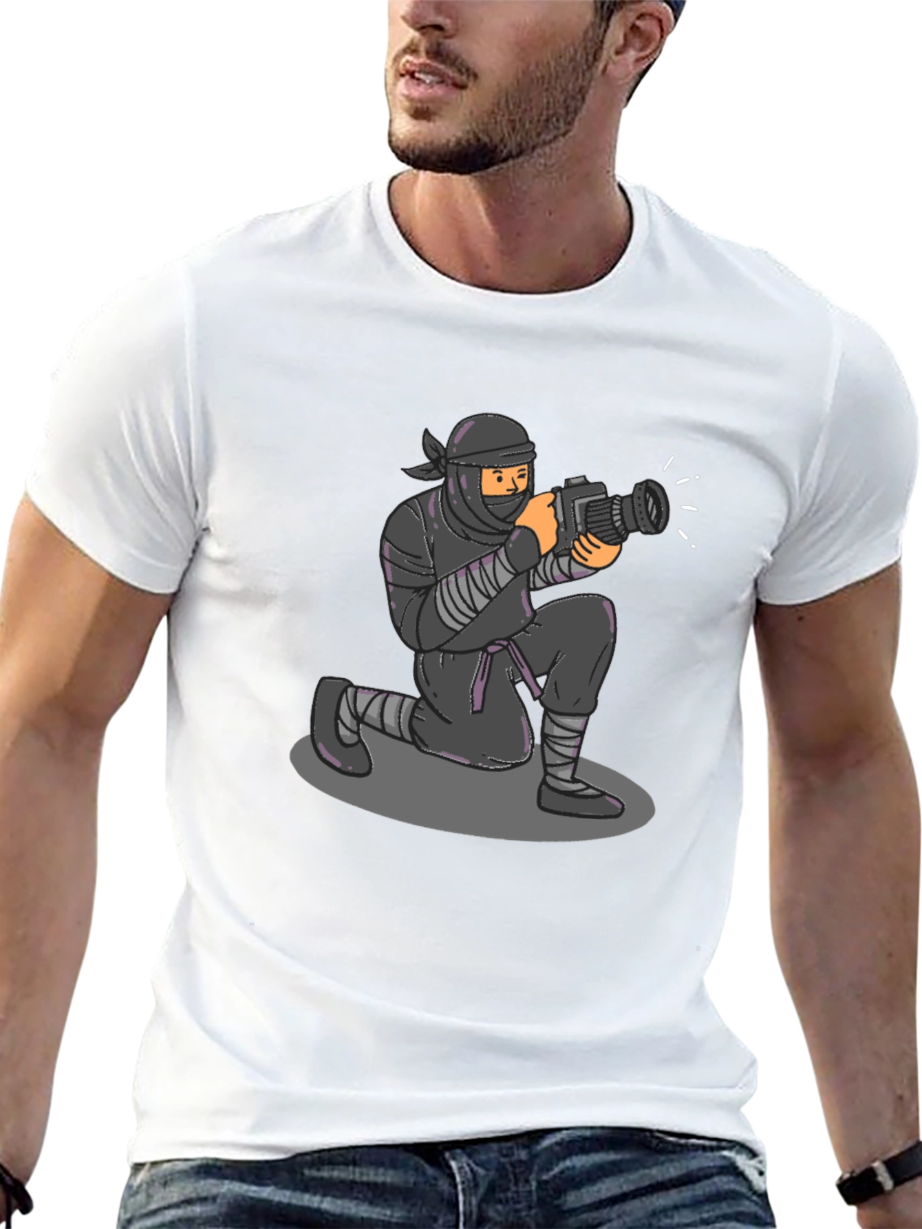 Ninja Photographer Graphic Tee - Stealth Mode Activated!