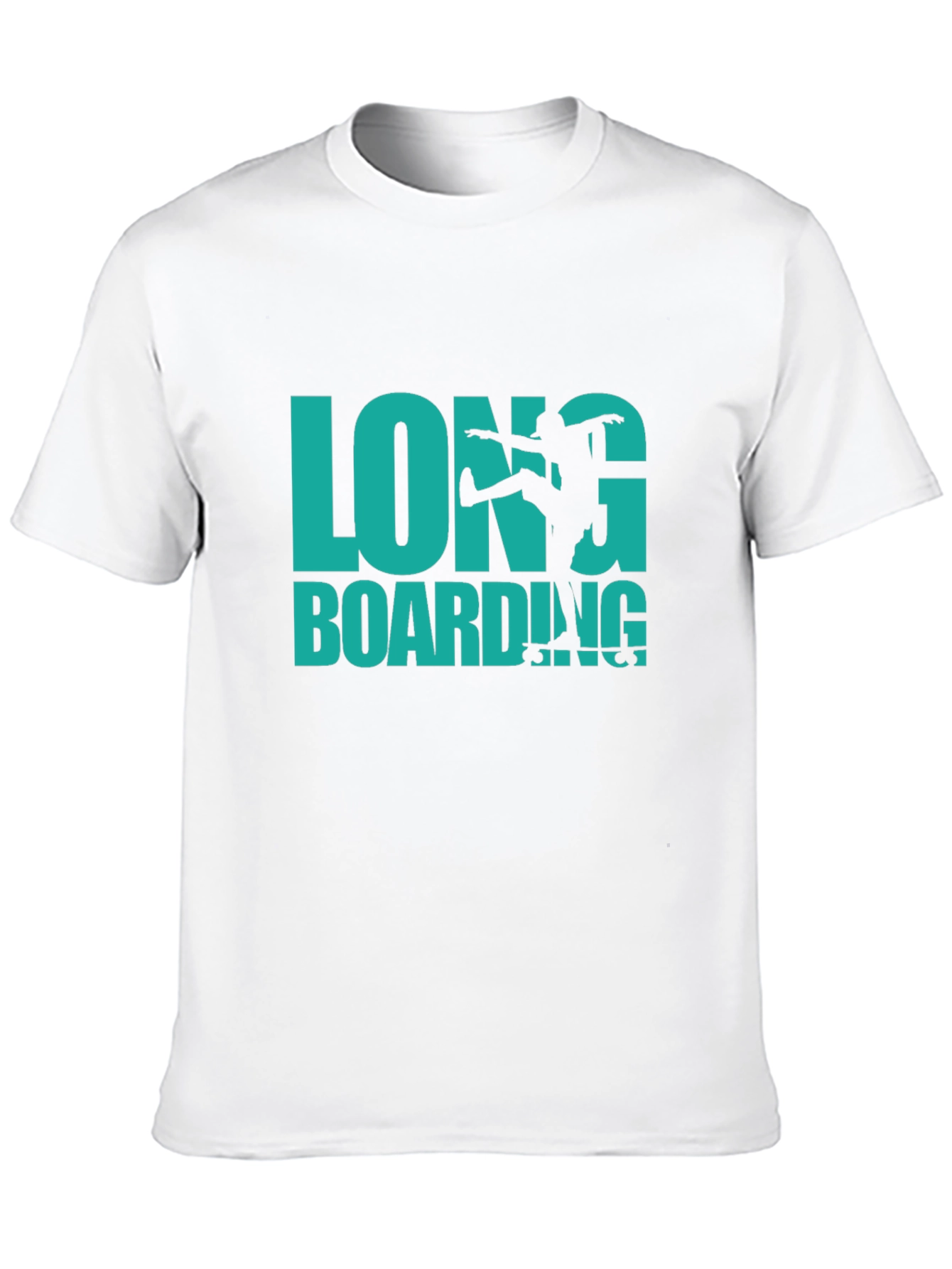 Longboarding Graphic Print Black T-Shirt