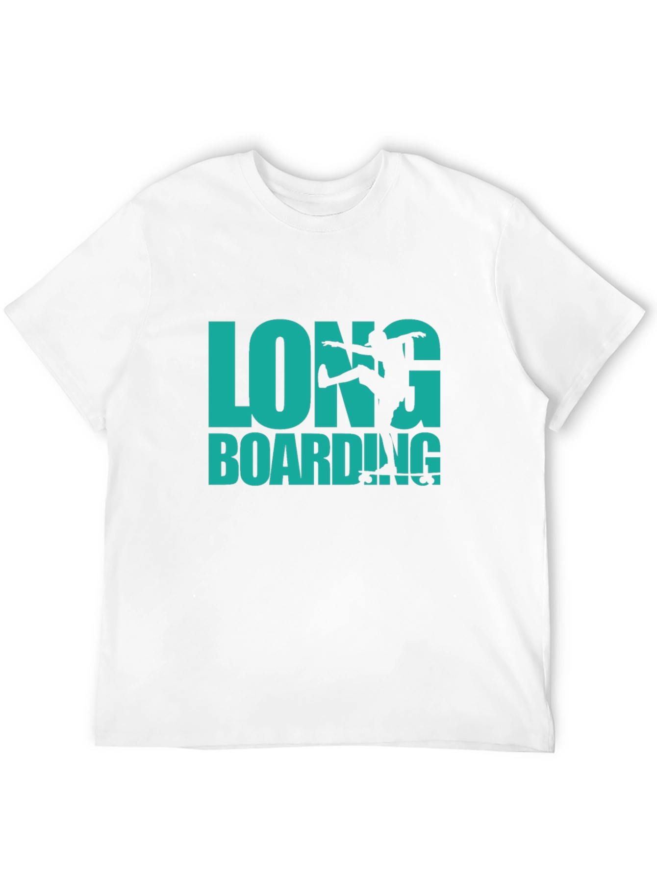 Longboarding Graphic Print Black T-Shirt
