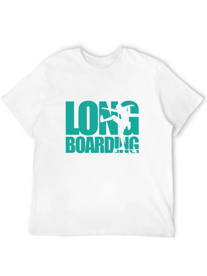 Longboarding Graphic Print Black T-Shirt