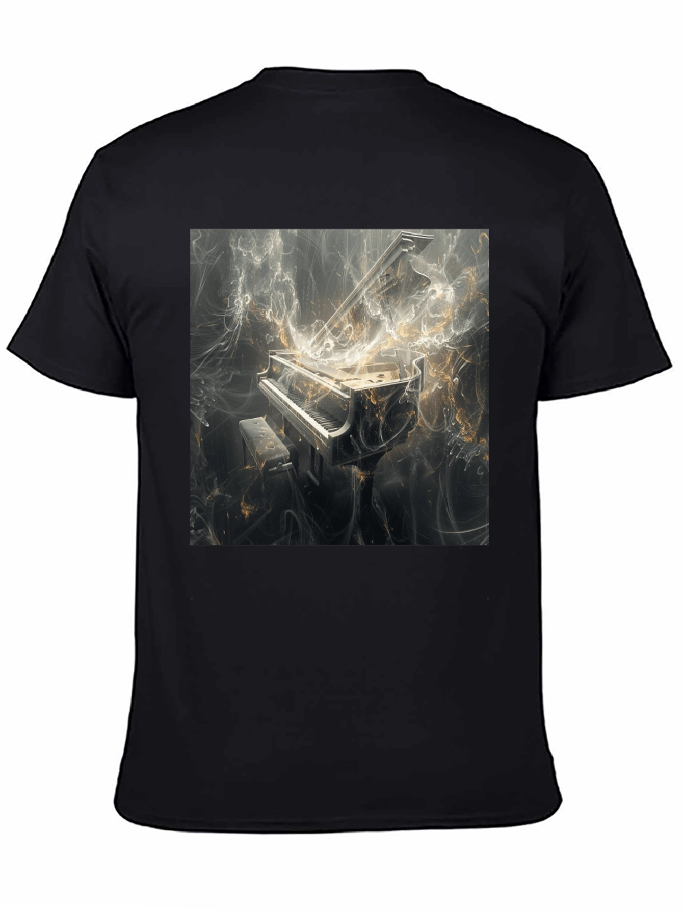 Piano Art Graphic Tee - Music Lover Fashion