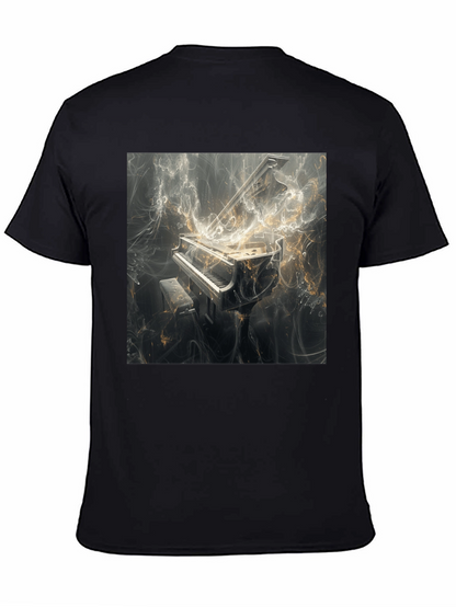 Piano Art Graphic Tee - Music Lover Fashion