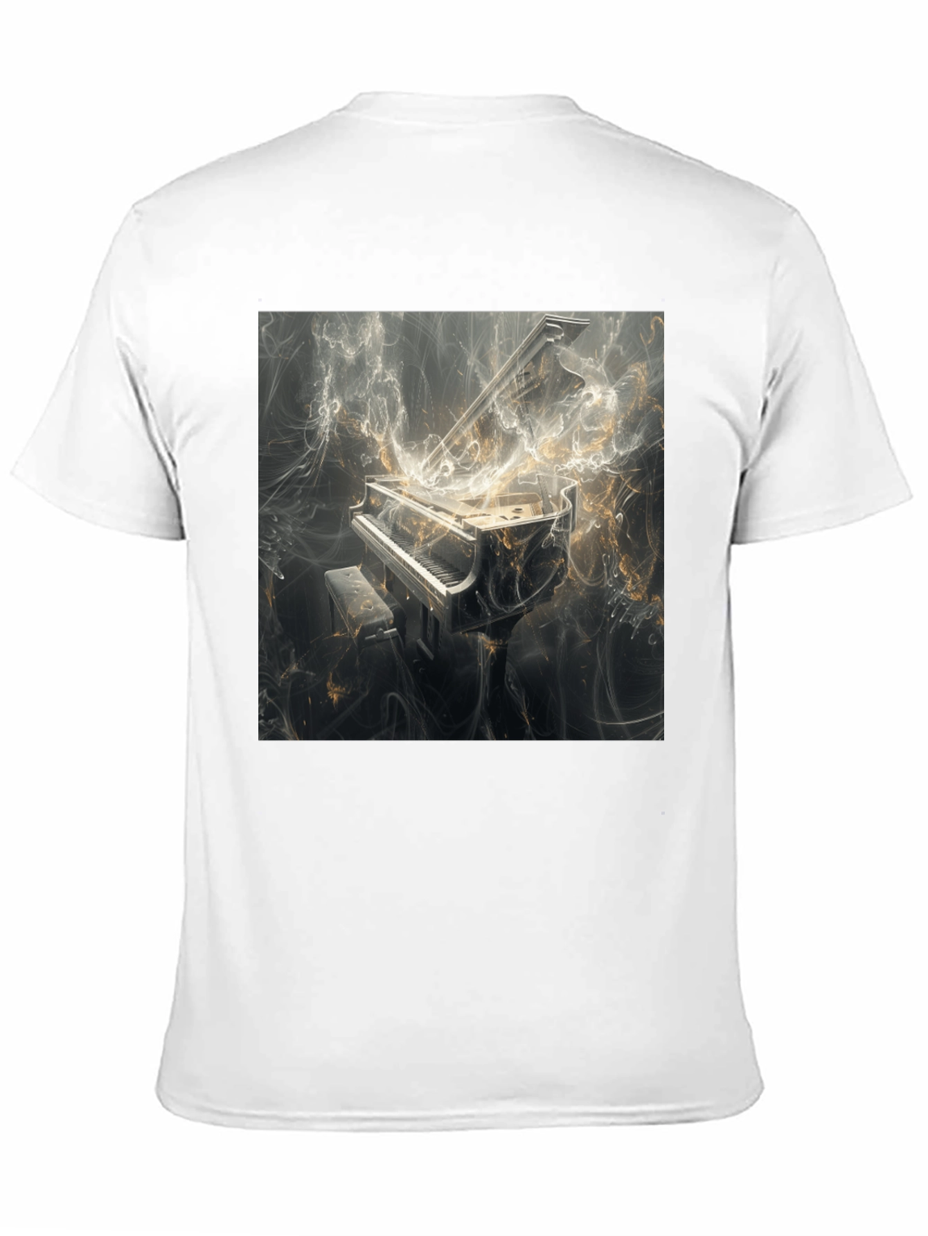 Piano Art Graphic Tee - Music Lover Fashion