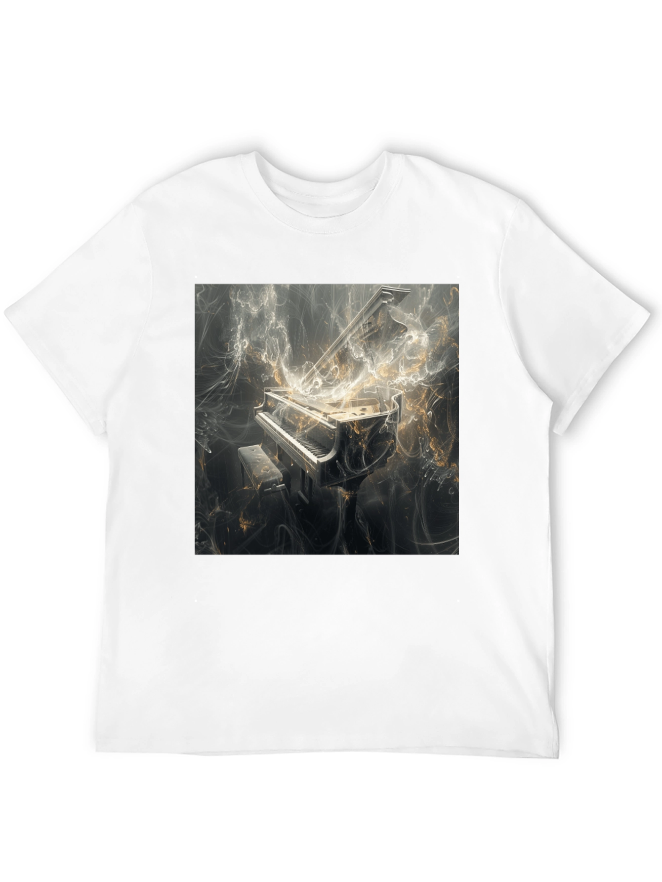 Piano Art Graphic Tee - Music Lover Fashion