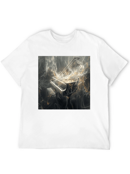 Piano Art Graphic Tee - Music Lover Fashion