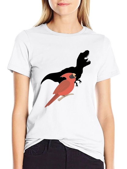 Cardinal Dinosaur Shadow Graphic Tee