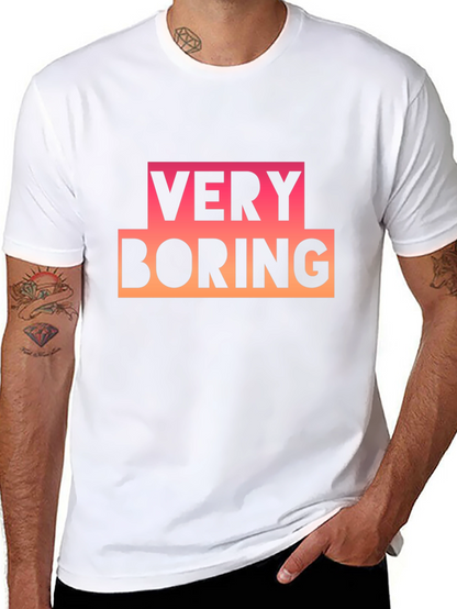 Very Boring Graphic Tee - Black Casual T-Shirt