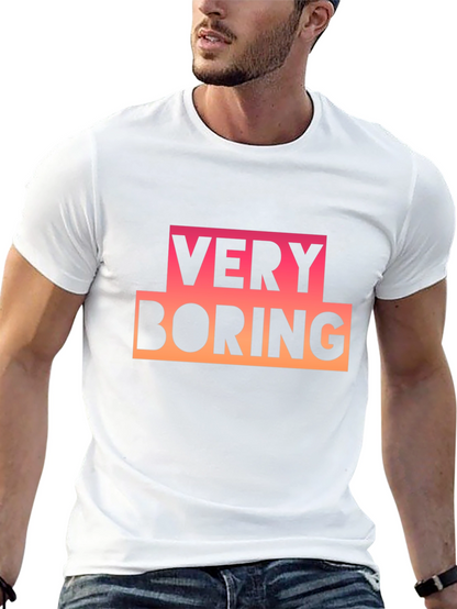 Very Boring Graphic Tee - Black Casual T-Shirt