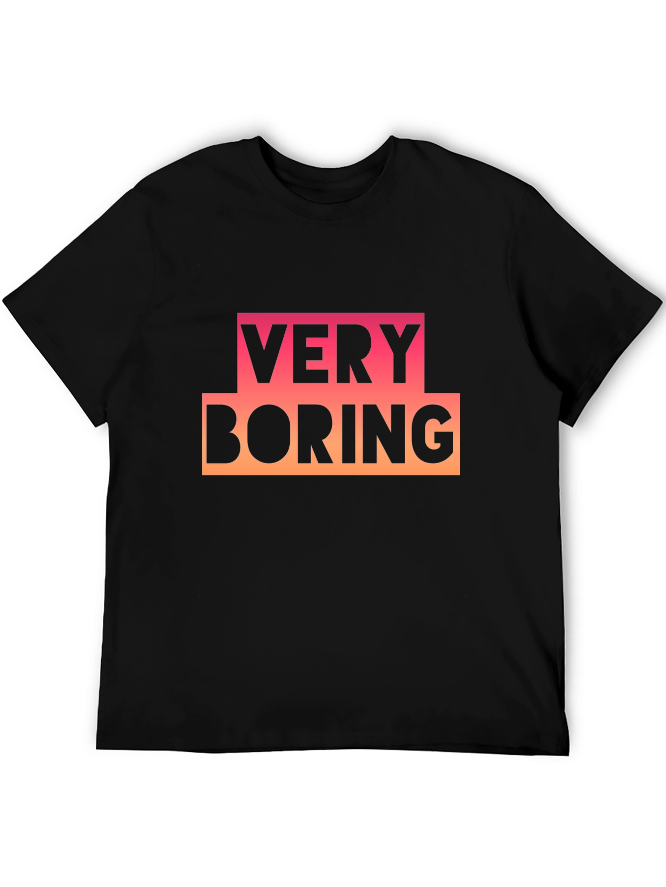 Very Boring Graphic Tee - Black Casual T-Shirt
