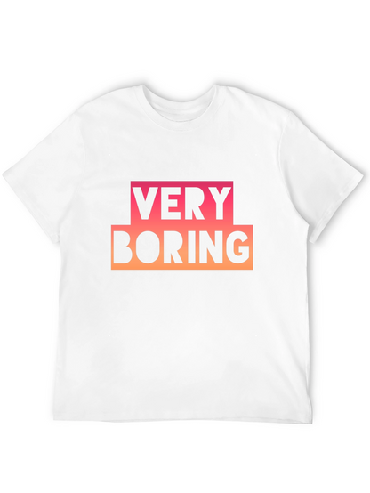 Very Boring Graphic Tee - Black Casual T-Shirt